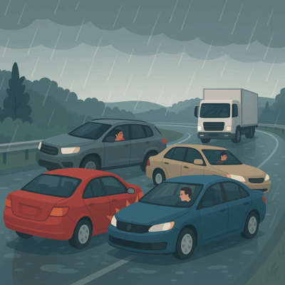 Who’s Liable in a Multi-Car Accident During Georgia’s Rainy Season?